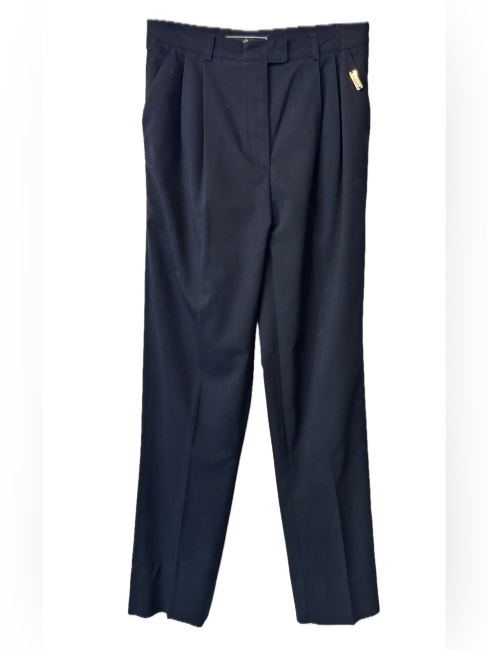 St John Sport Navy Italian Tailored Trousers Size 2 Quiet Luxury Career Pants